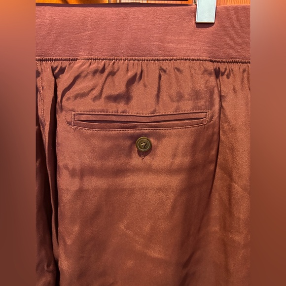 ATM Silk Charmeuse Frayed Trim Joggers - NEW! - Picture 13 of 17